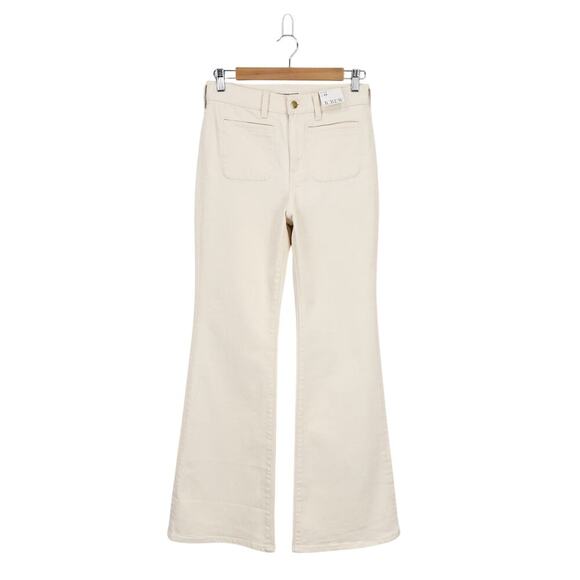 J.Crew 96' High Rise Flare Jean Ecru Wash Size 25 NWT - Picture 2 of 12